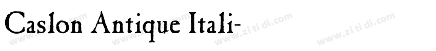 Caslon Antique Itali字体转换